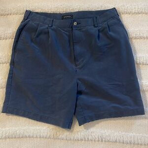 Vintage South Bay shorts pleated front pockets belt loops navy blue mens size 38